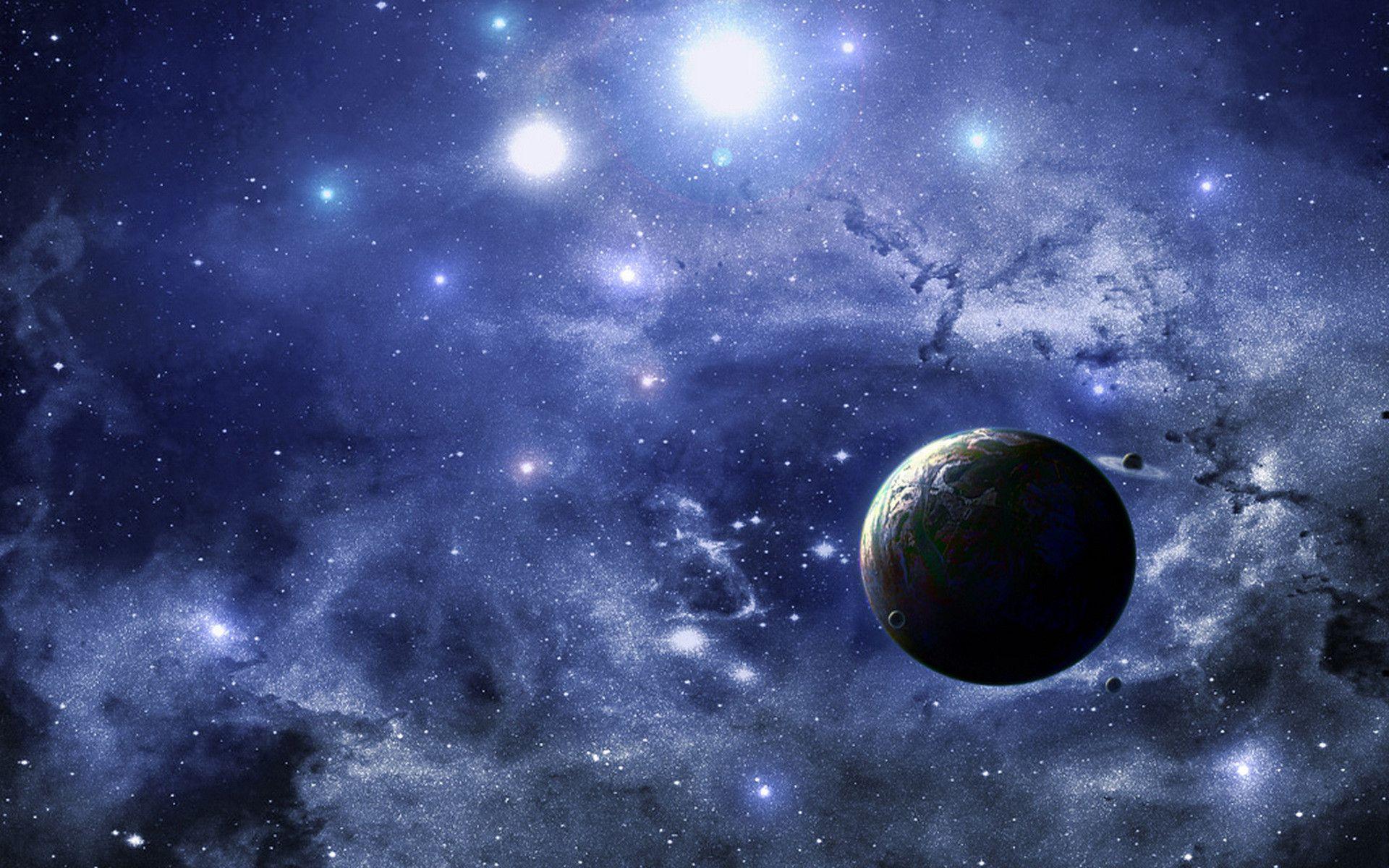 Wallpaper For > Cool Space Background Blue
