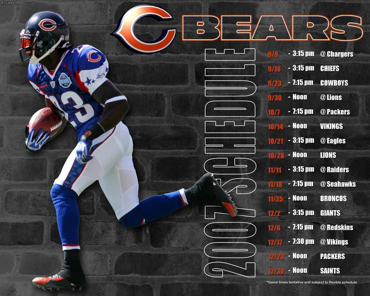 image For > Chicago Bears 2014 Schedule