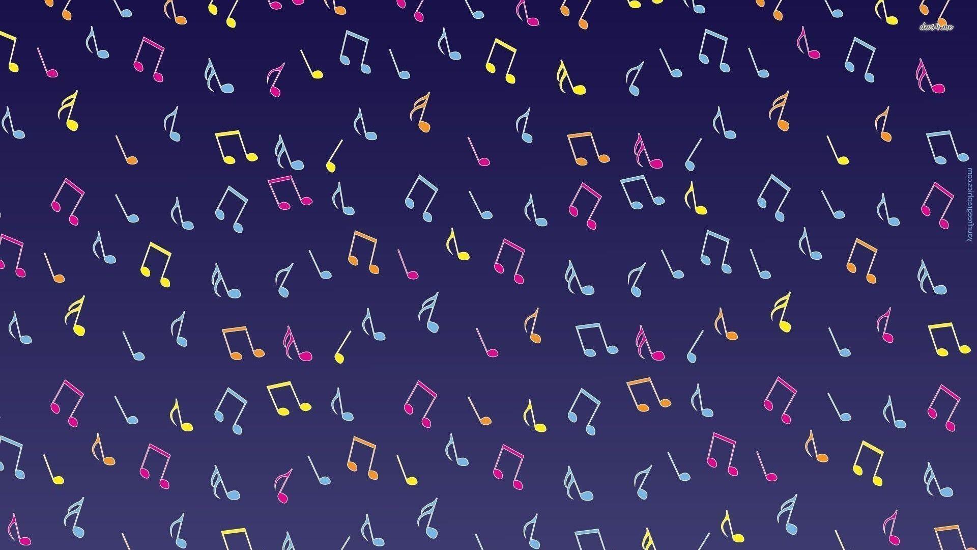 Wallpaper For > Purple Music Notes Wallpaper