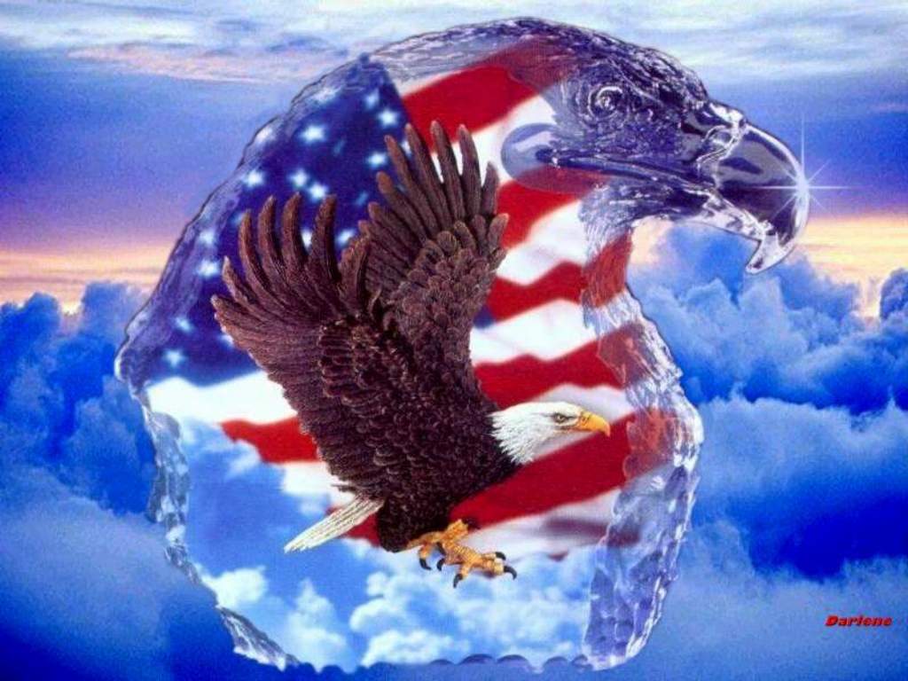 Pix For > Bald Eagle American Flag Wallpaper