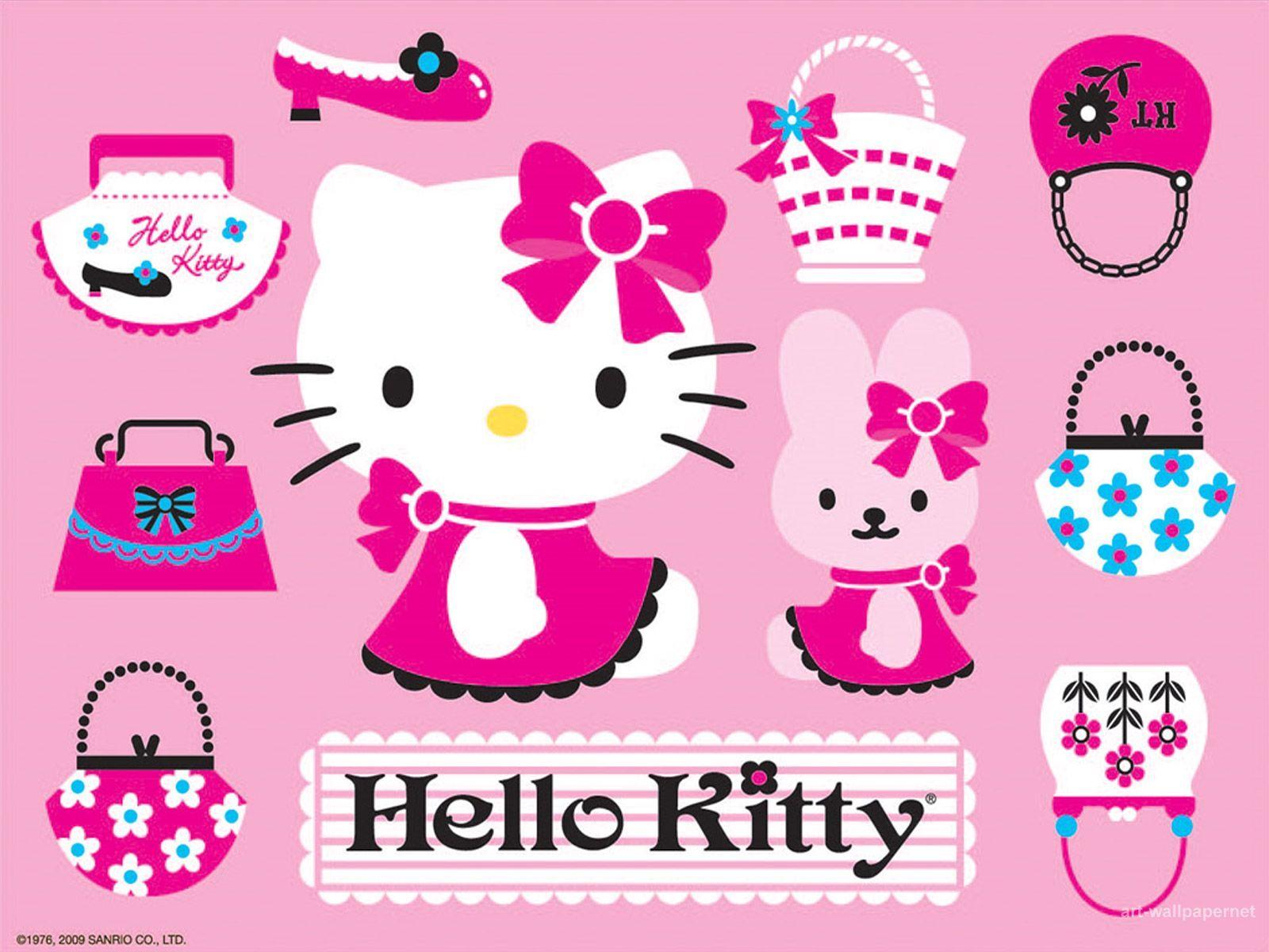 Download Hello Kitty Poster Art Free Wallpaper 1600x1200. Full HD