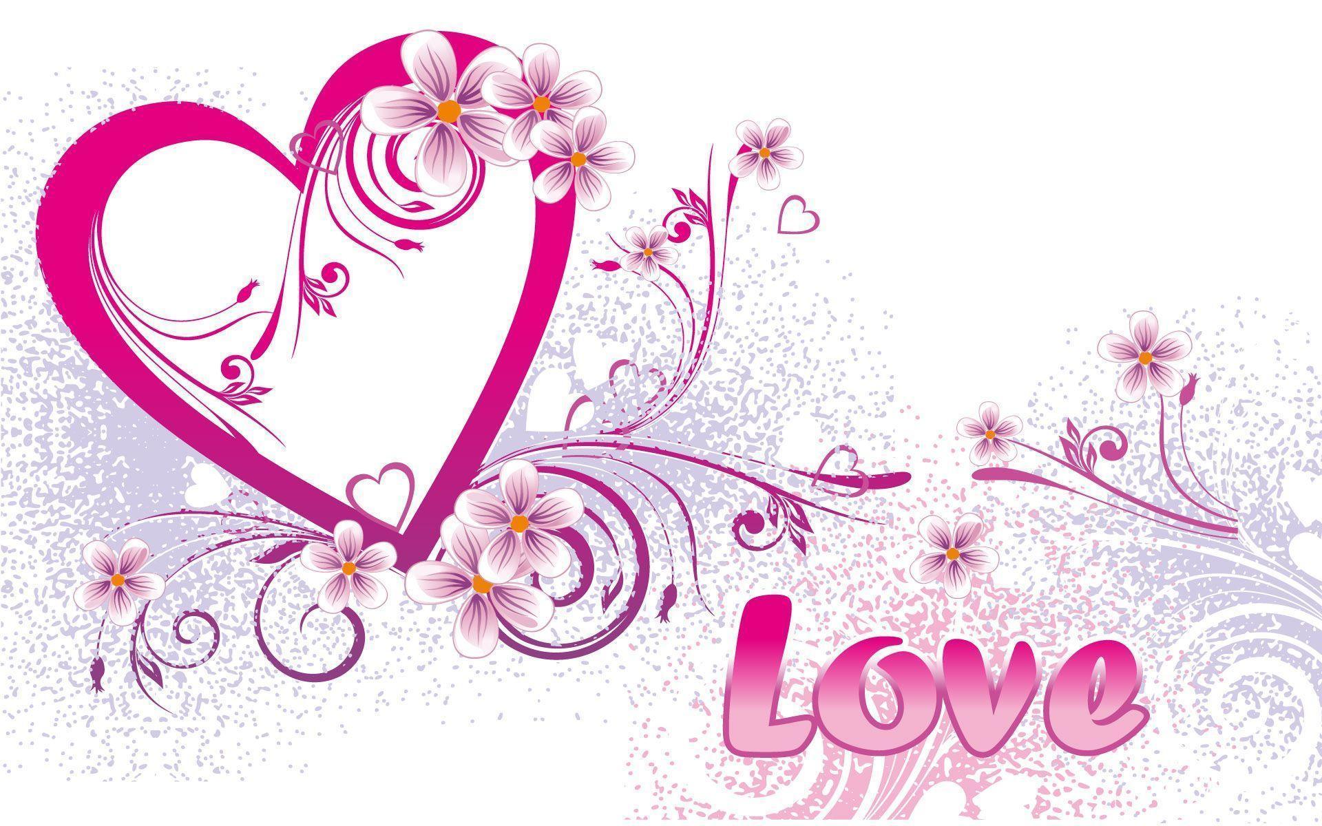 Free Valentines Day Love Heart Wallpaper Pink Printable. HD