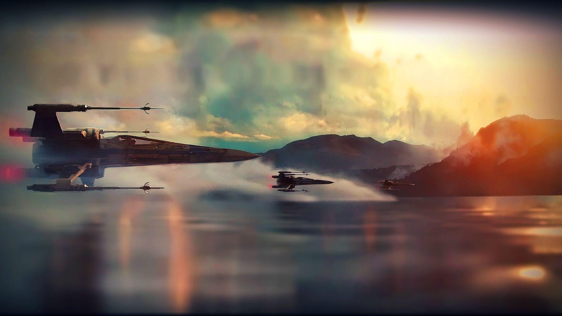 Star Wars Ep VII: The Force Awakens Teaser X Wing Super Saturated