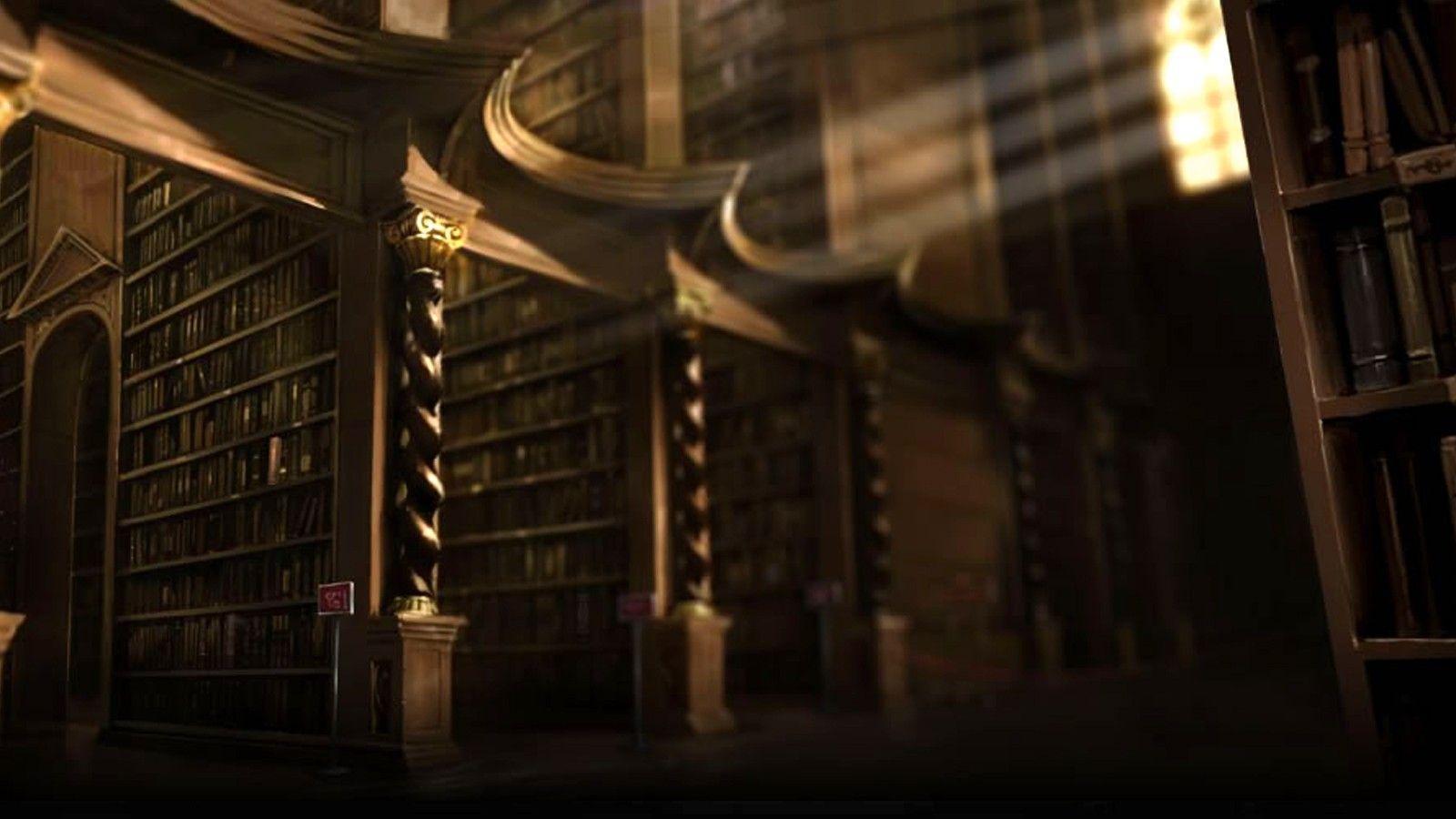 Pottermore Background: Hogwarts Library 1