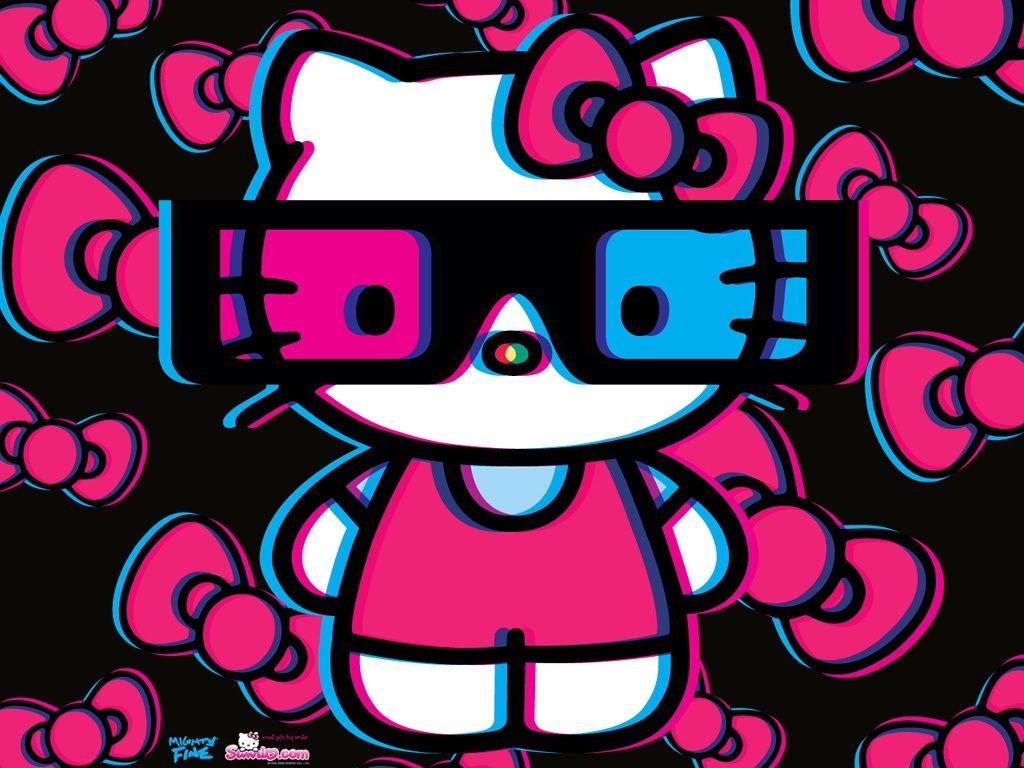 Wallpaper For > Hello Kitty Background Black