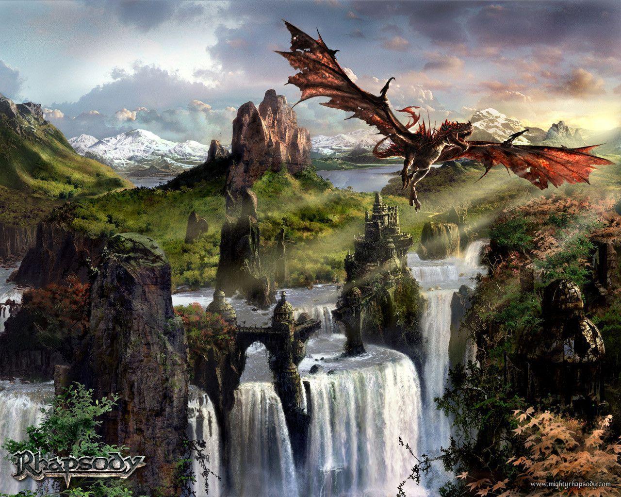 Fantasy Dragon Rapsody wallpaper from Dragons wallpaper
