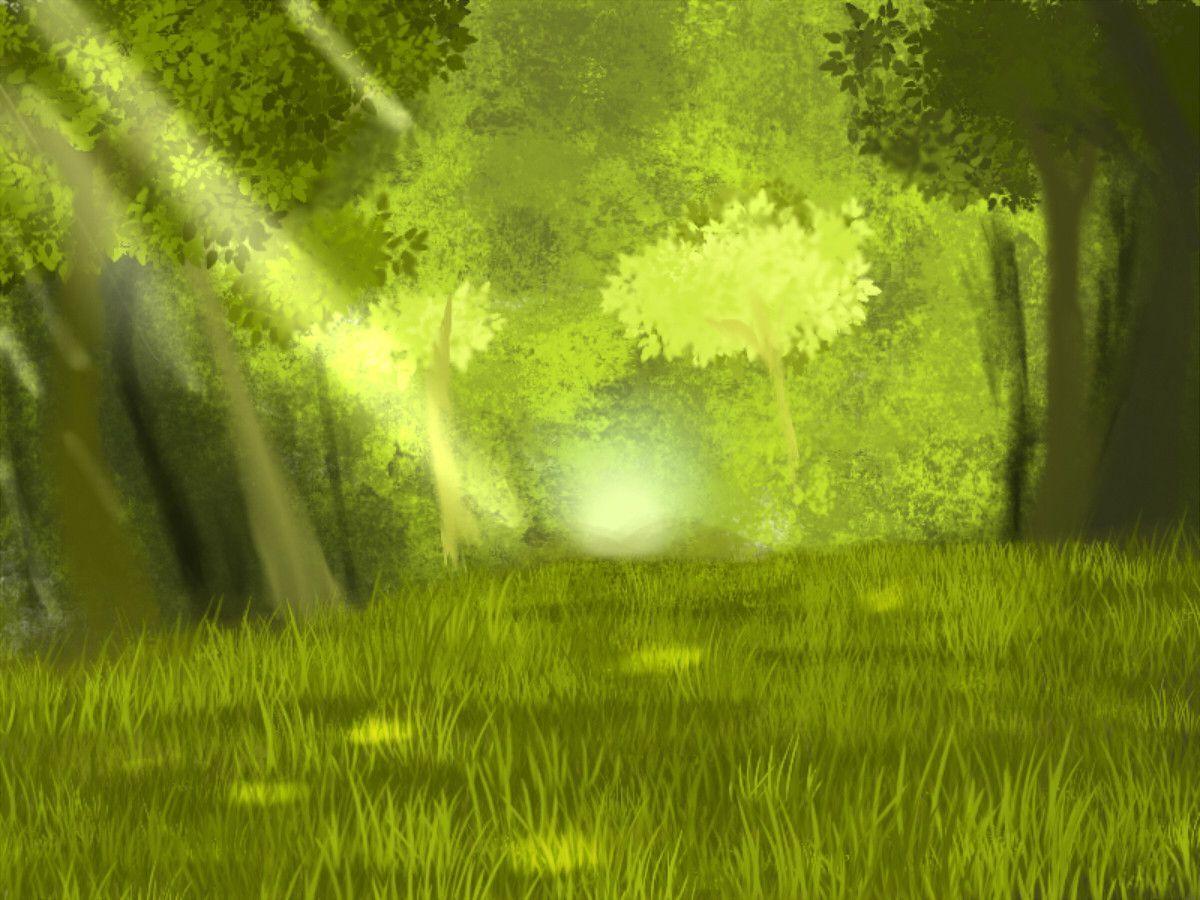 Wallpaper For > Anime Forest Background