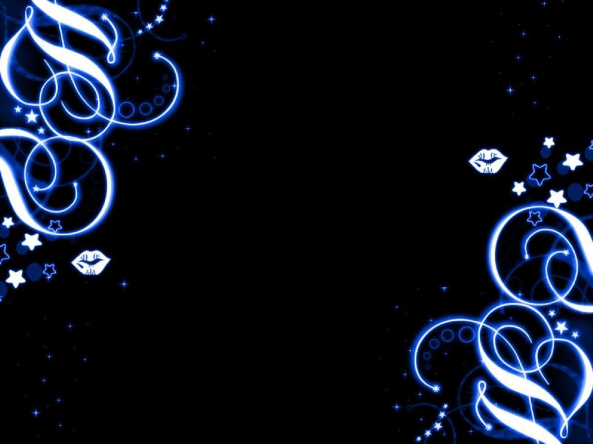 Wallpaper For > Black And Blue Background Wallpaper