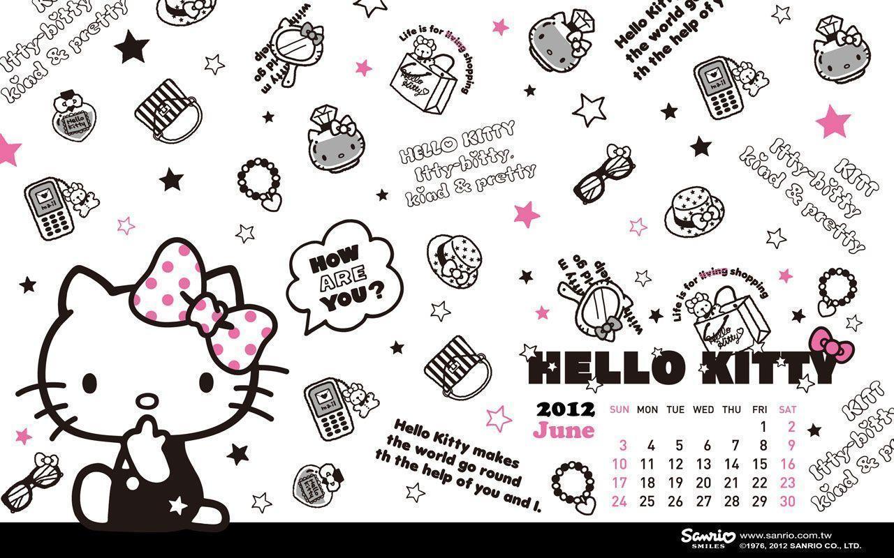 Hello Kitty June Calendar Wallpaper. Hello Kitty Wallpaper