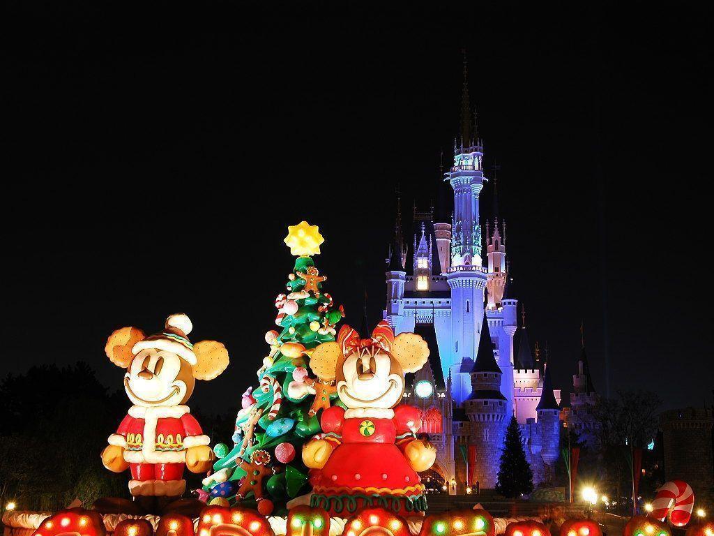Wallpaper For > Disney Christmas Lights Background