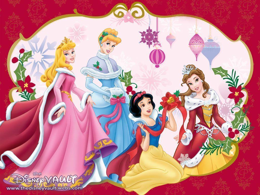 Disney Princess Christmas Disney Characters Wallpaper