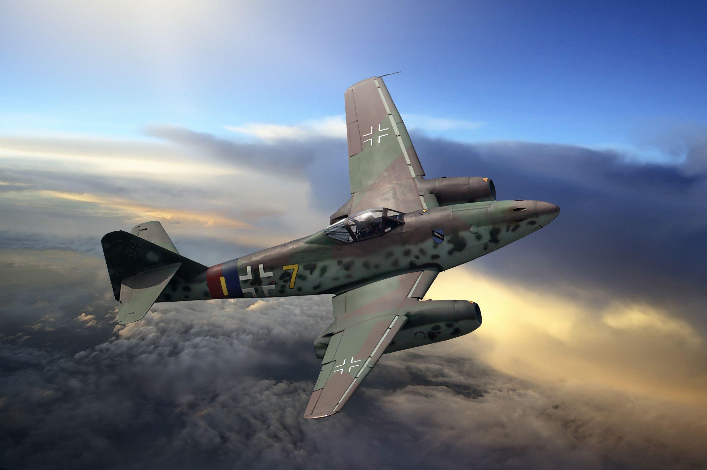 Wallpaper Sky, Messerschmitt, Me.262 A 1a, Messerschmitt, Me.262 A