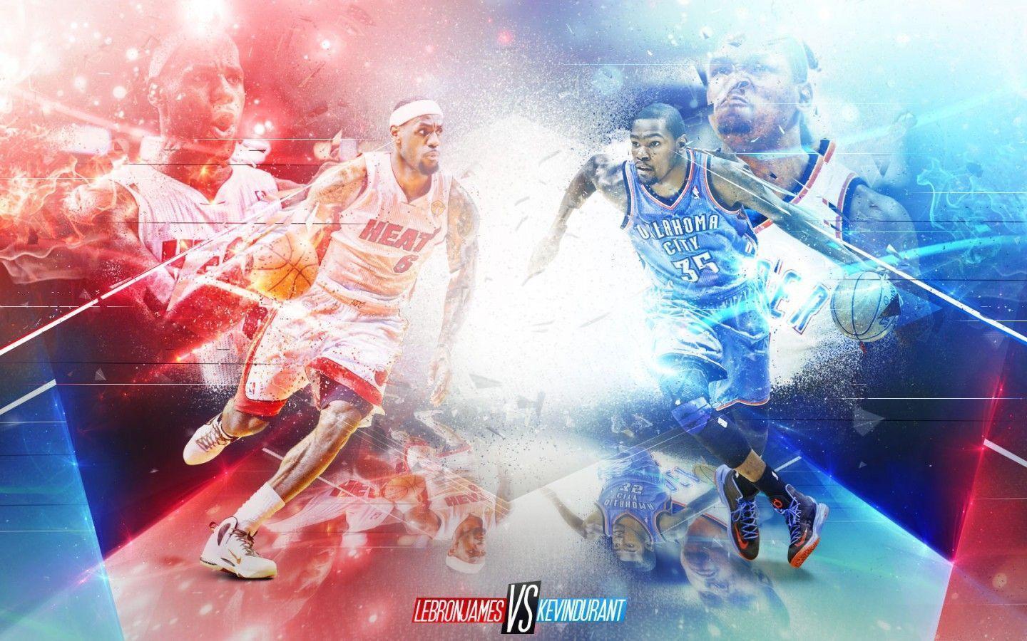 LeBron James vs Kevin Durant 2014 NBA Wallpaper Wide or HD. Male