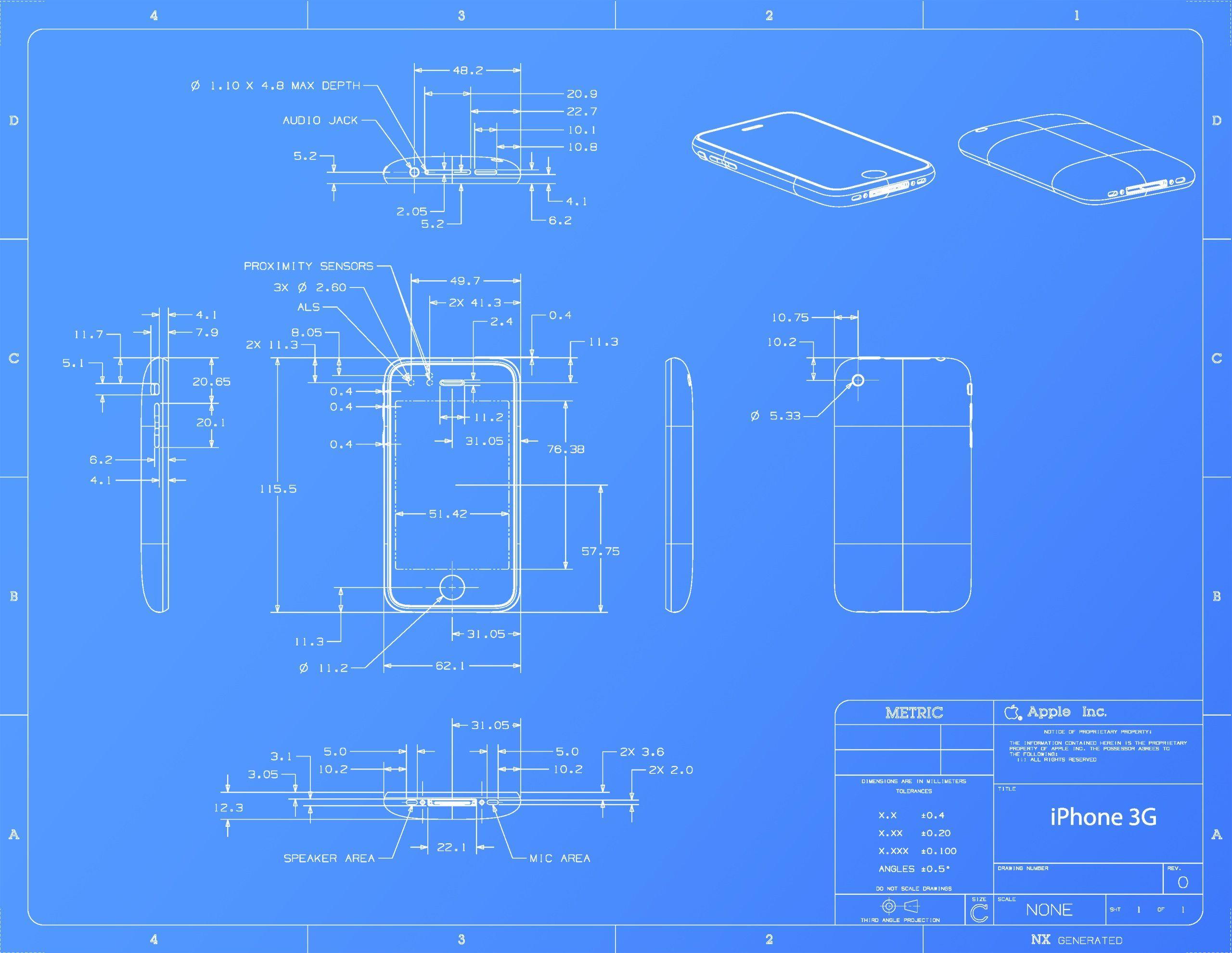 iPhone Blueprint Wallpaper