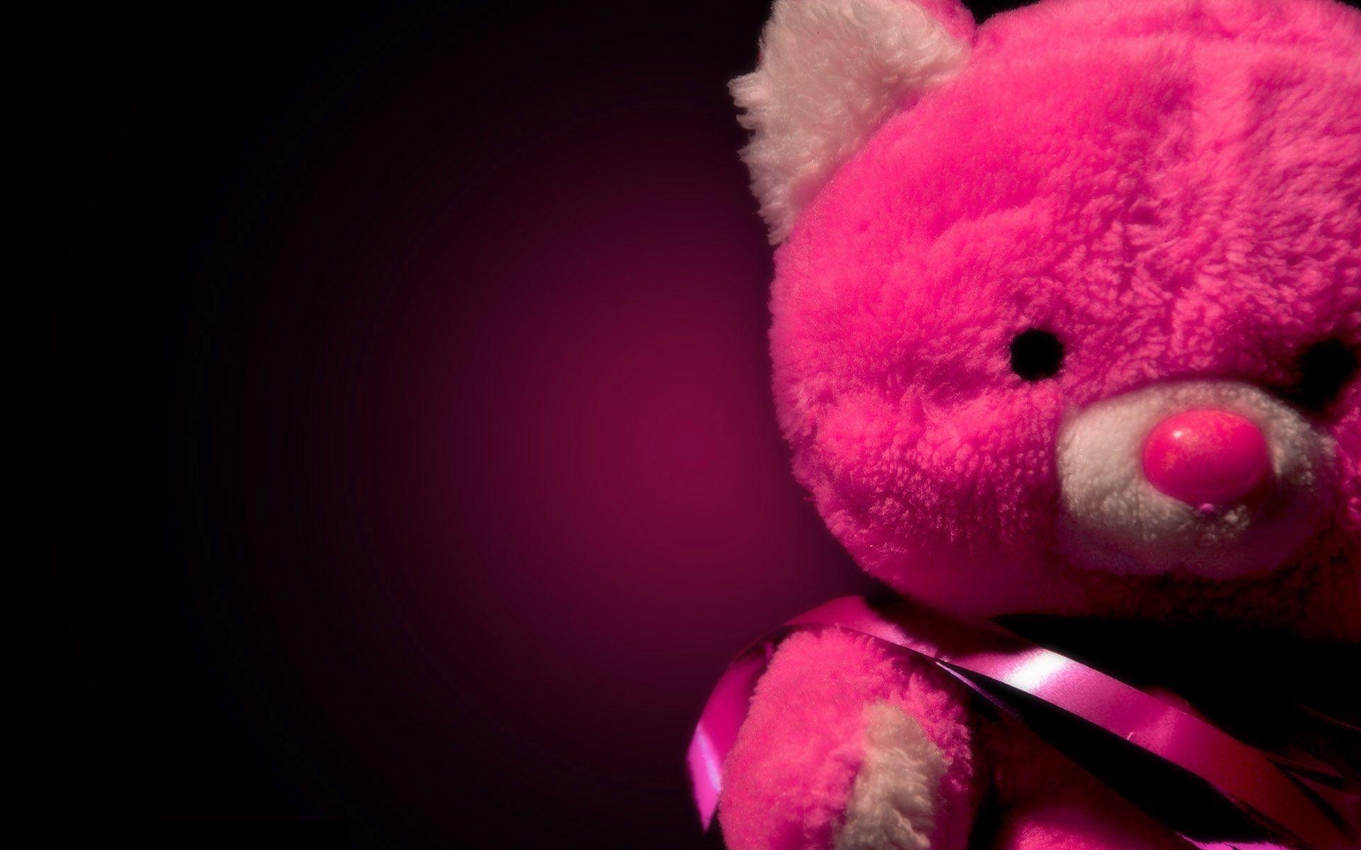 Wallpaper For > Pink Cute Teddy Bear Wallpaper