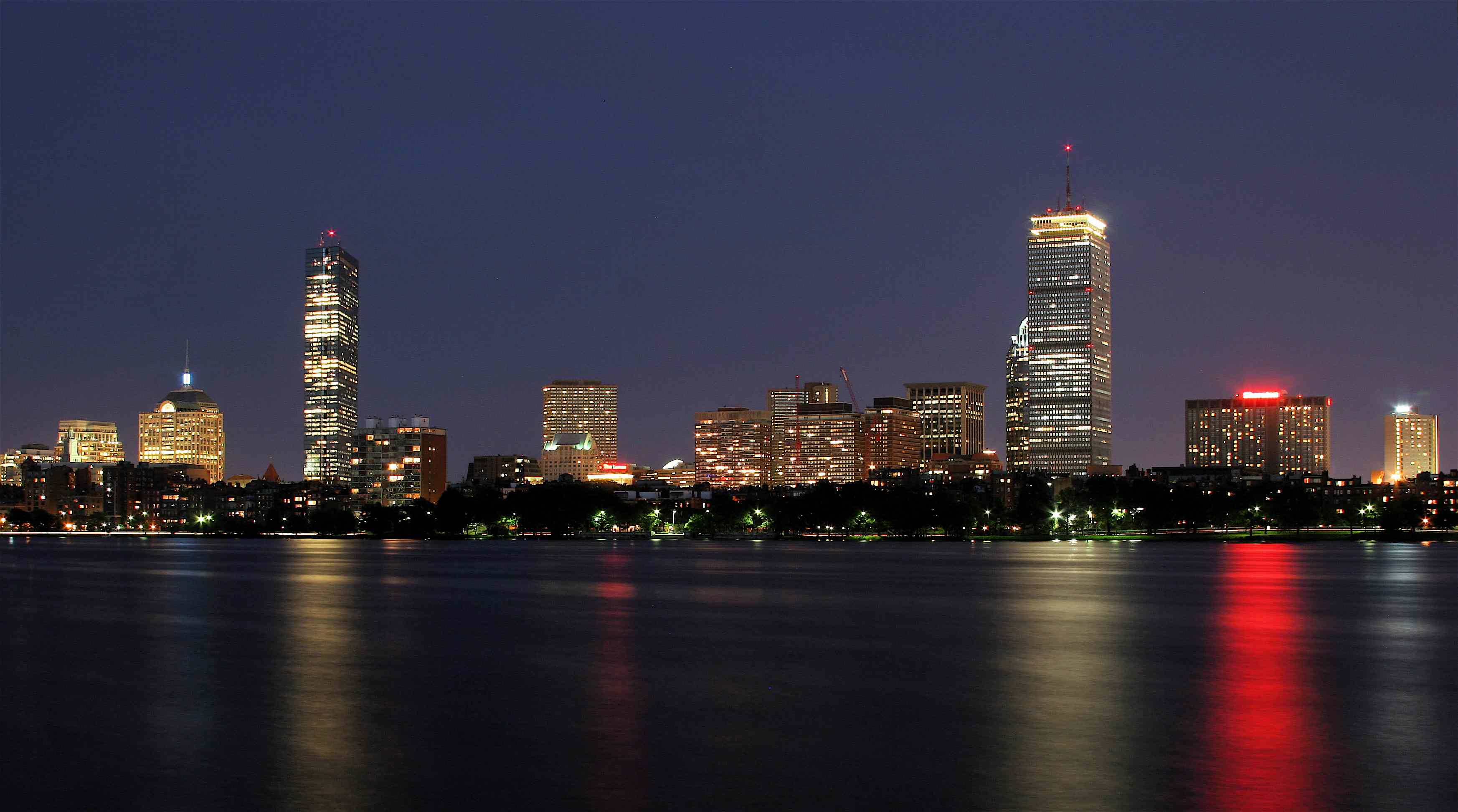 Boston Skyline From Cambridge. High Definition Wallpaper, High