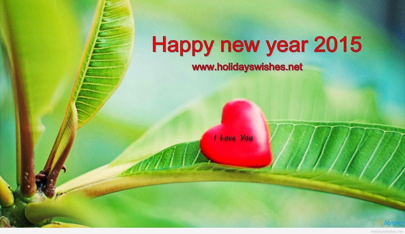 Happy new year and I love you HD wallpaper 2015