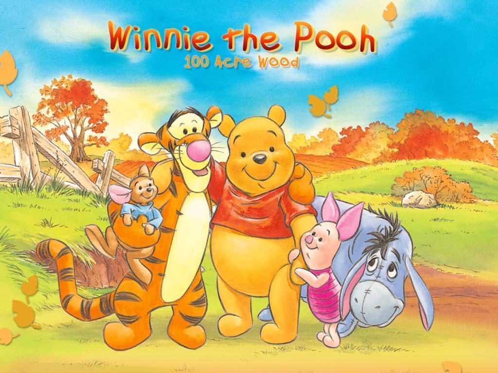 Baby Winnie The Pooh And Friends Wallpaper coloring pages