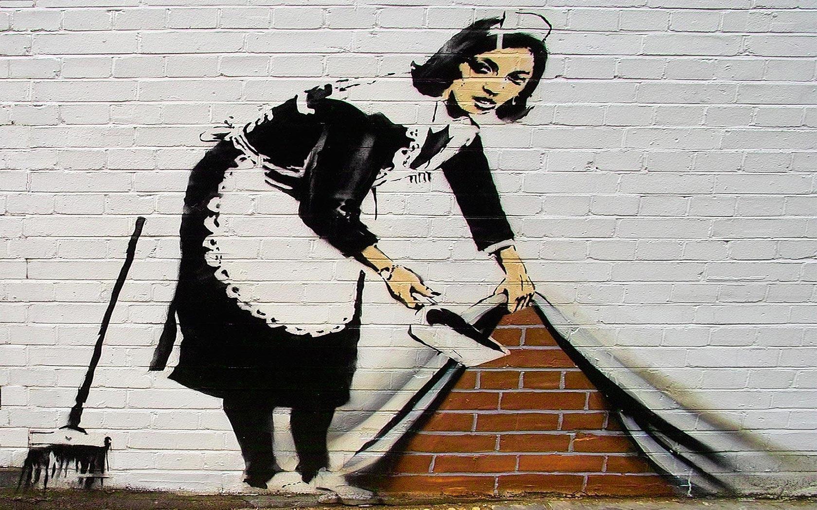 The Sweeper Banksy Wallpaper