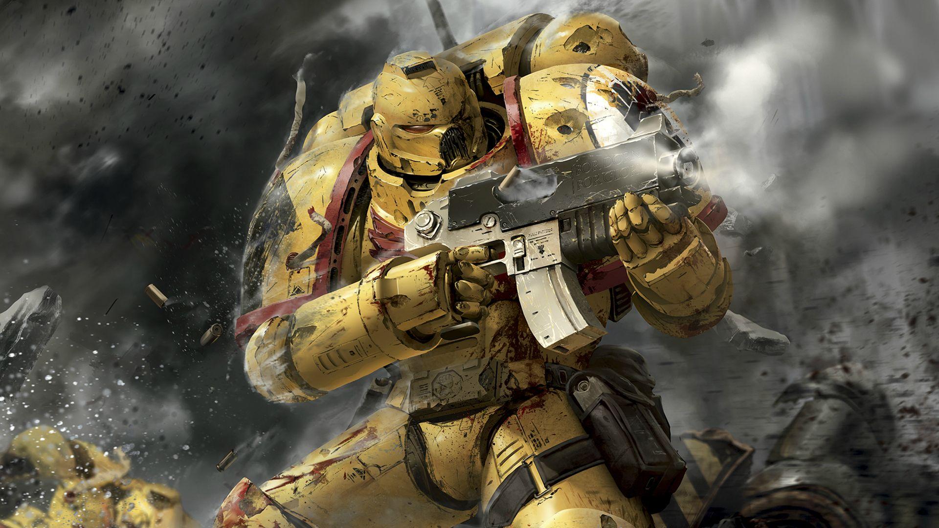 Imperial Fists Space Marine HD Wallpaper 1920x1080