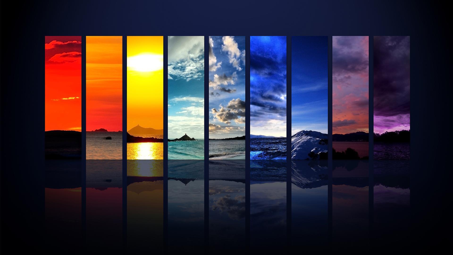1080p HDTV Spectrum of the Sky background picture 1920x1080 1080P