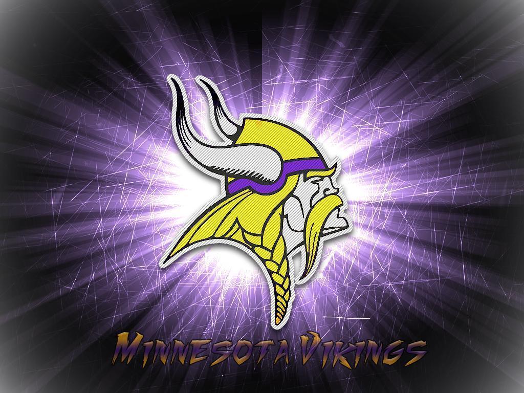 Glowing Minnesota Vikings Logo Wallpaper. Download High Quality