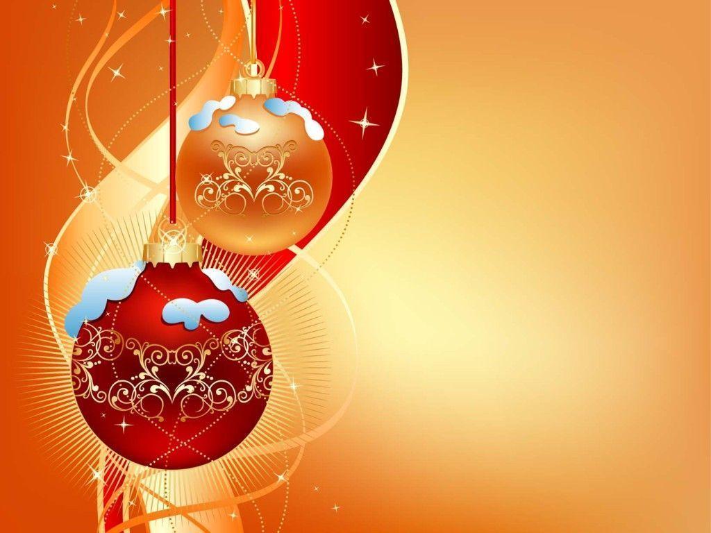 Gold And Red Christmas Ball On Light Backgroun HD Wallpaper