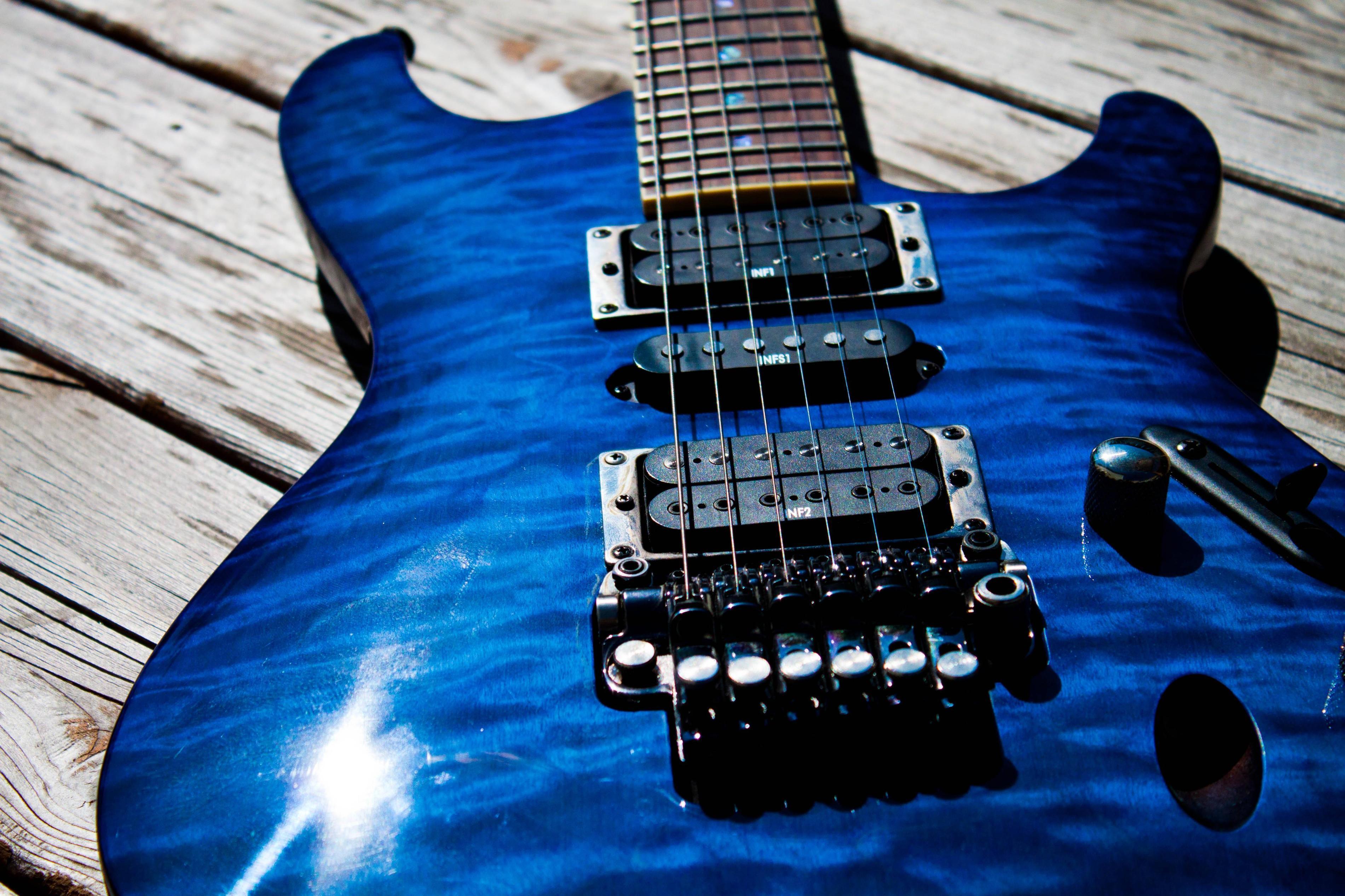 Download Music Blue Guitars Ibanez Wallpaper HD Desktop 546