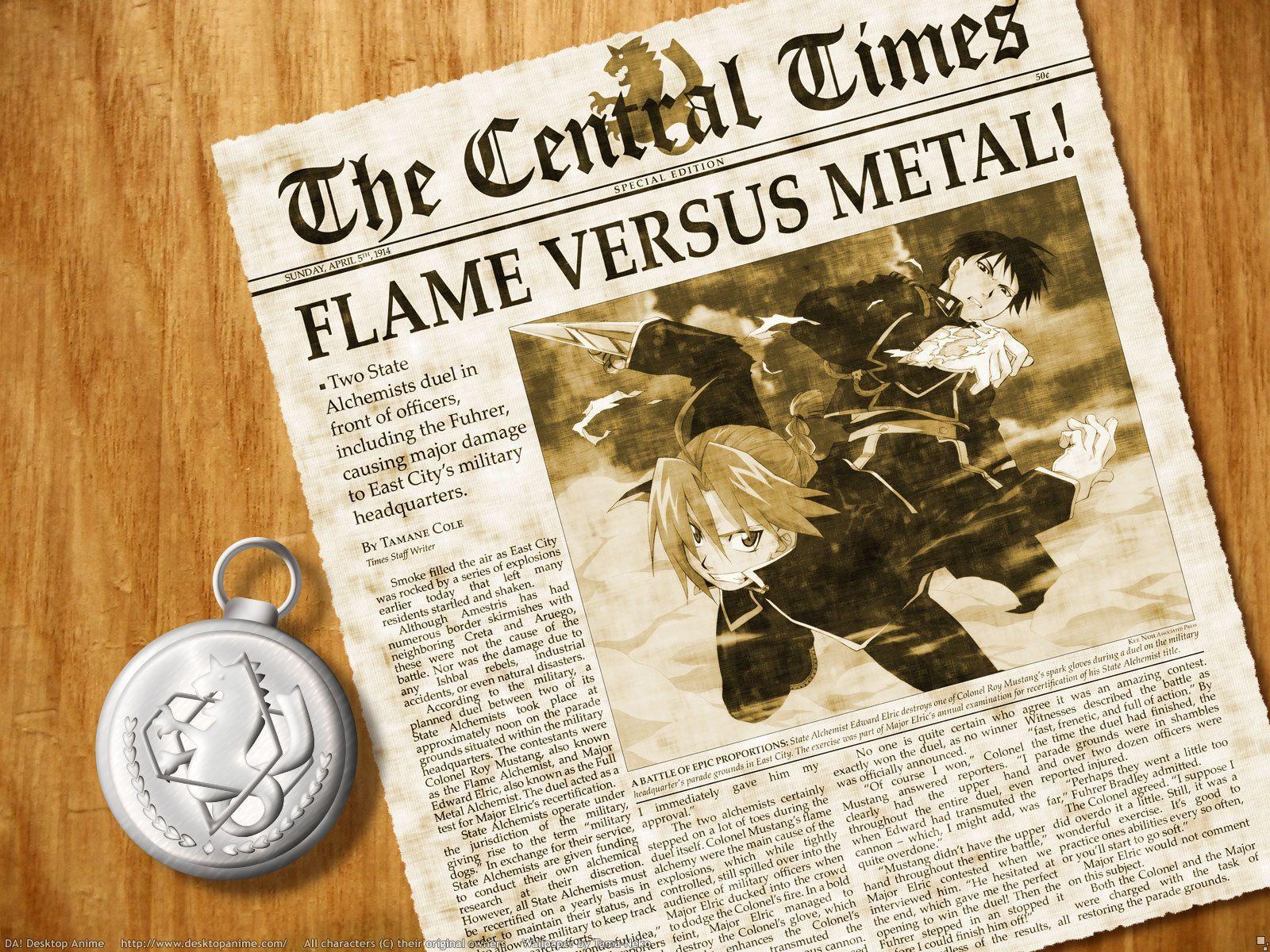 FMA: The Central Times Metal Alchemist Wallpaper 13719002