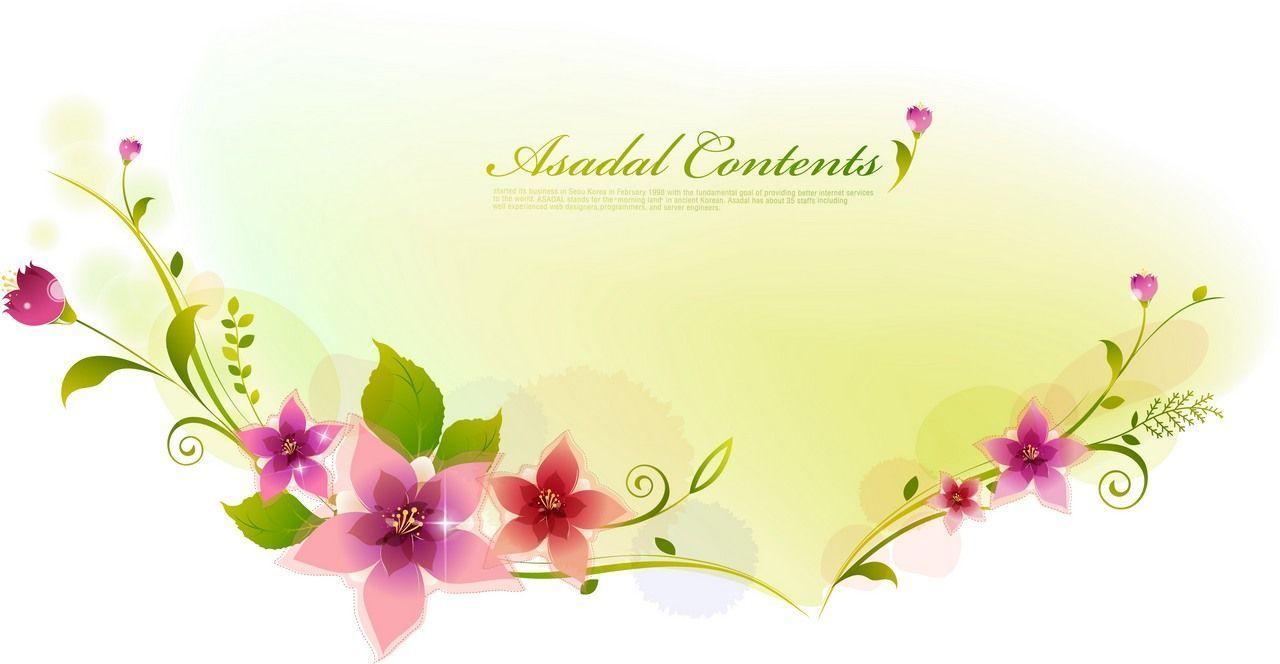 Flower Background, Frame 06 Vector EPS Free Download, Logo, Icon