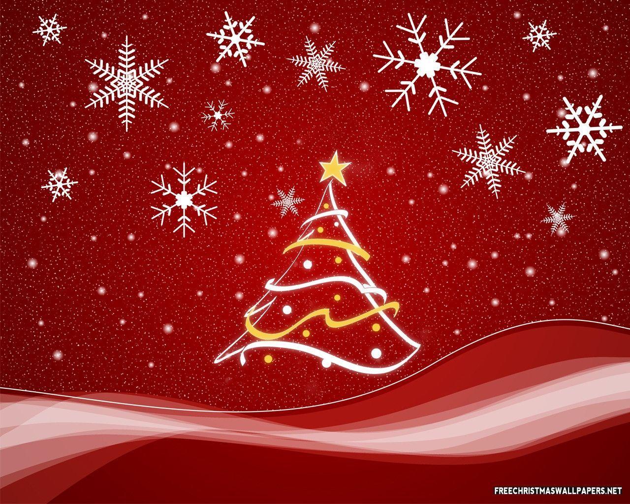 Red Christmas Background Wallpaper