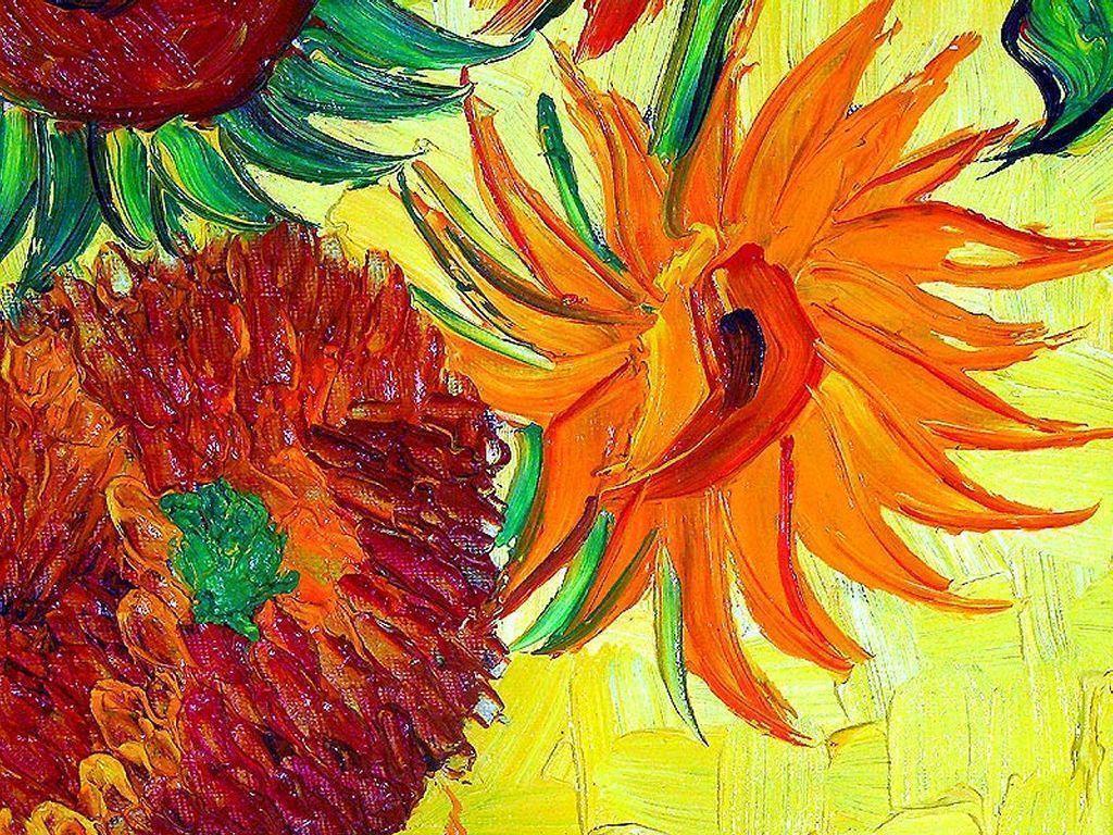 Van Gogh Sunflowers(Detail) Wallpaper Wallpaper 14662