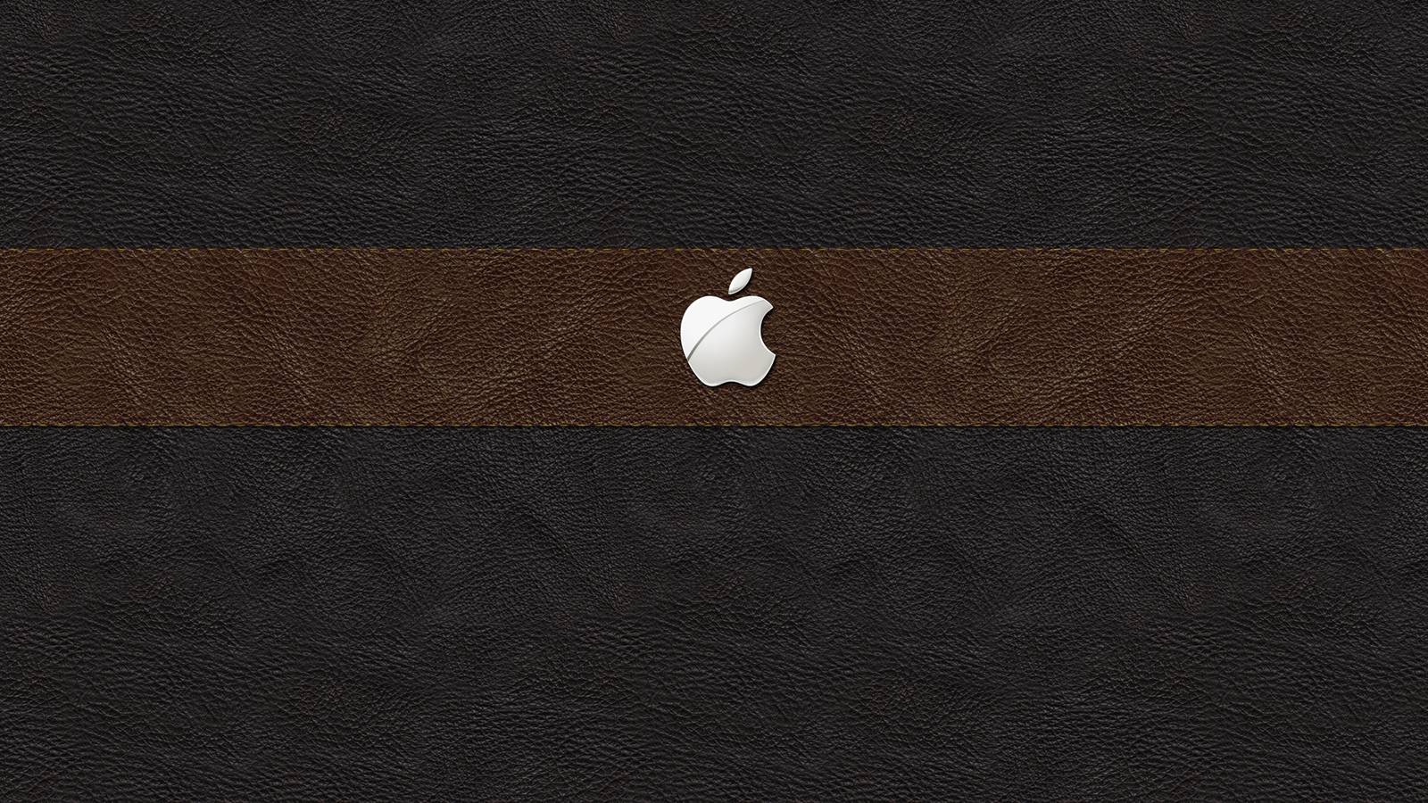Leather Apple abstract black wallpaper. Abstract HD wallpaper