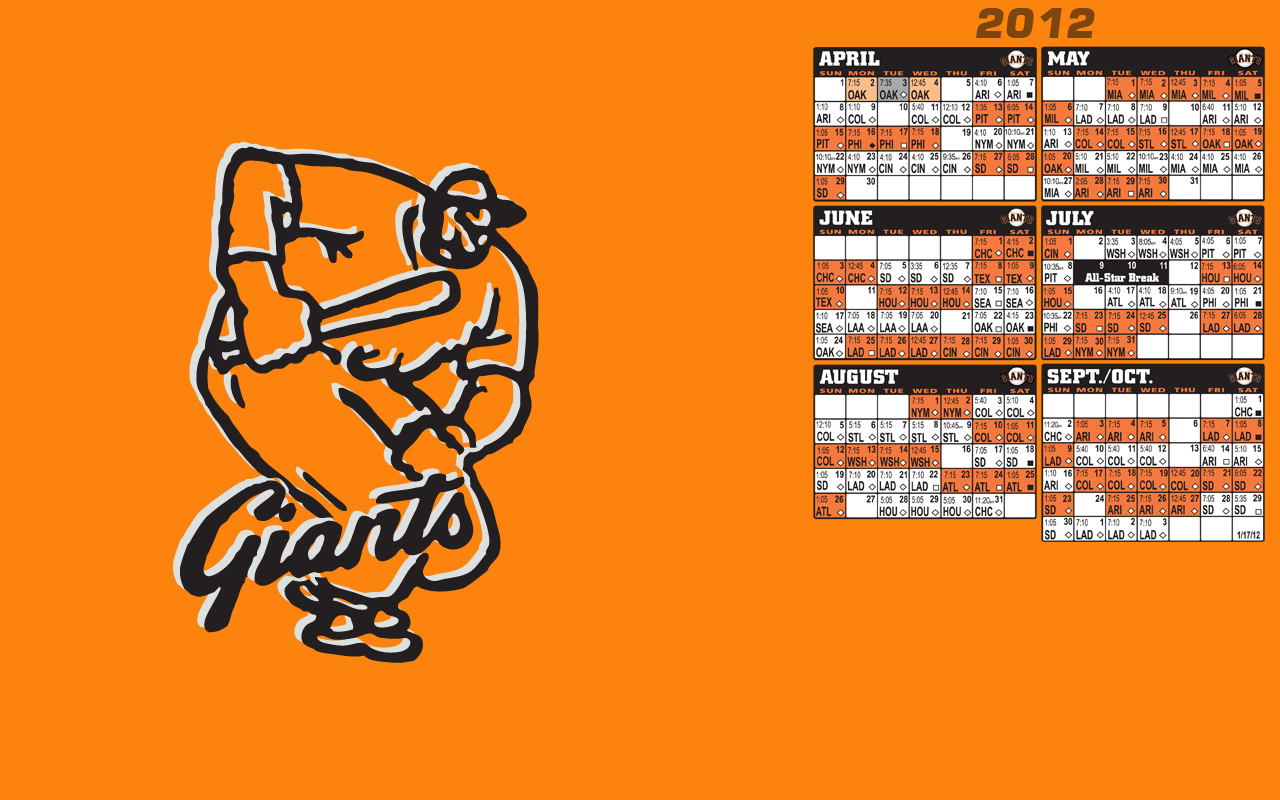 Sf Giants 2015 Schedule Wallpaper