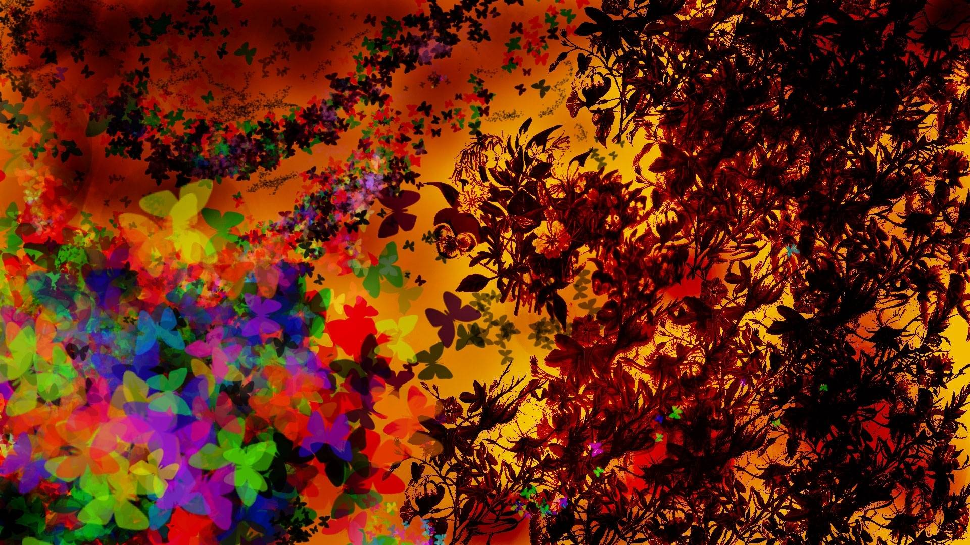 Wallpaper For > Abstract Butterfly Background