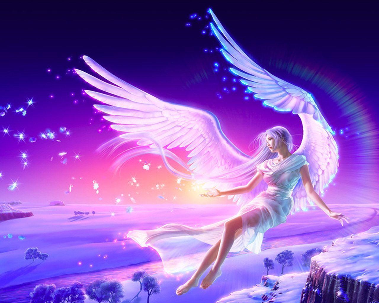 Purple angel wings wallpaper, Other HD wallpaper, Cartoon
