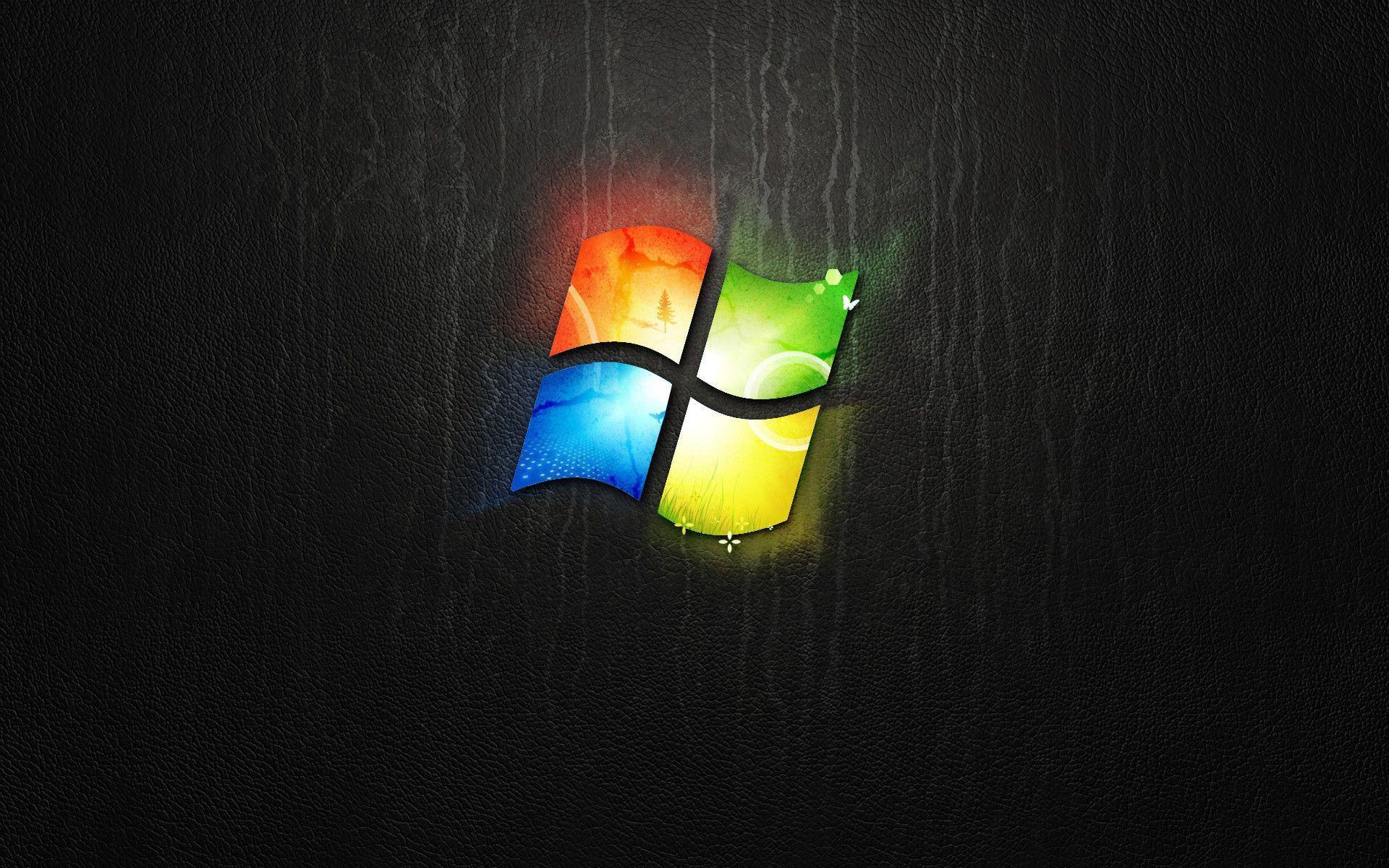 Dark Windows Logo Wallpaper