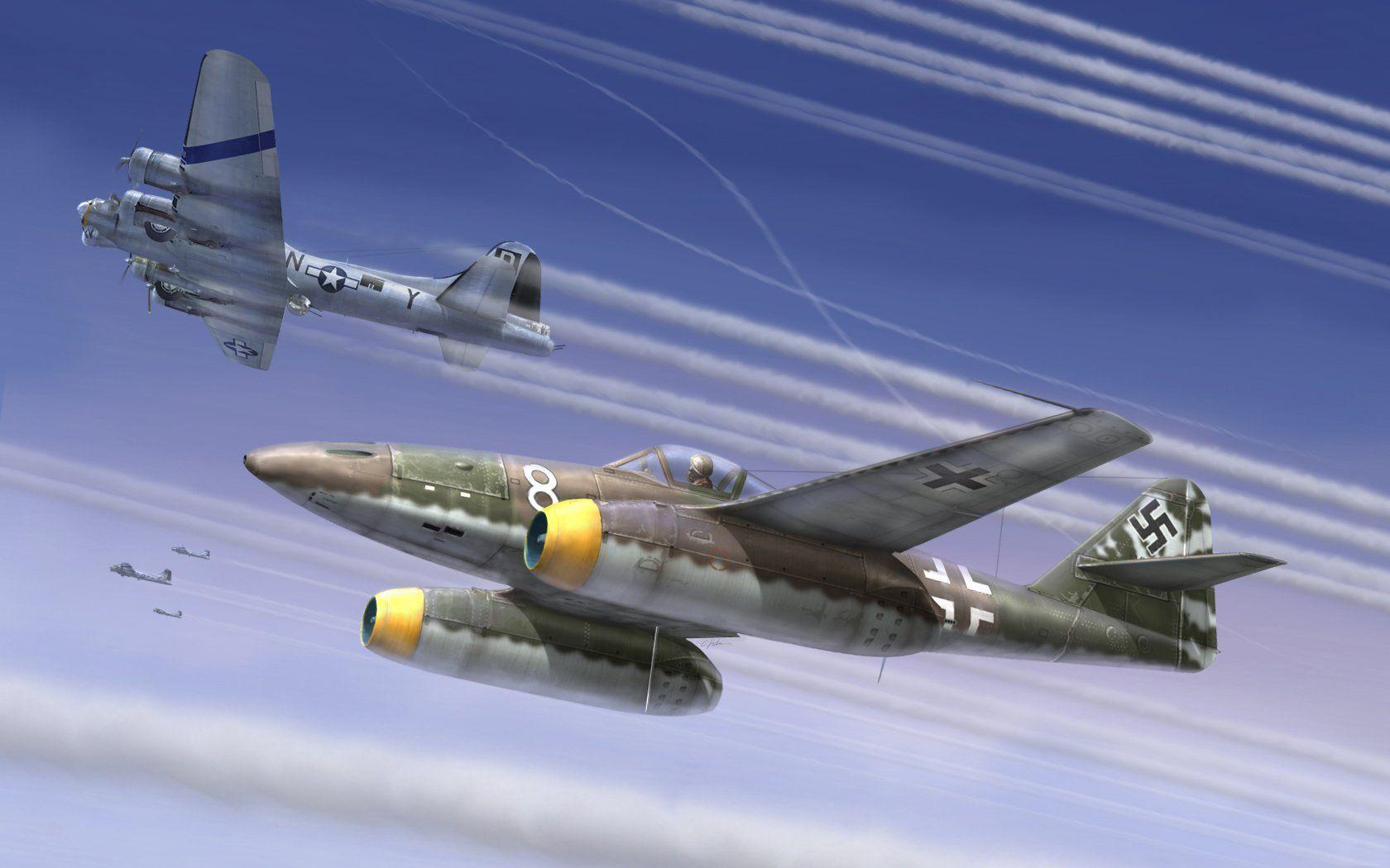 Video Games Aircraft Messerschmitt Luftwaffe Planes B 17 Flying