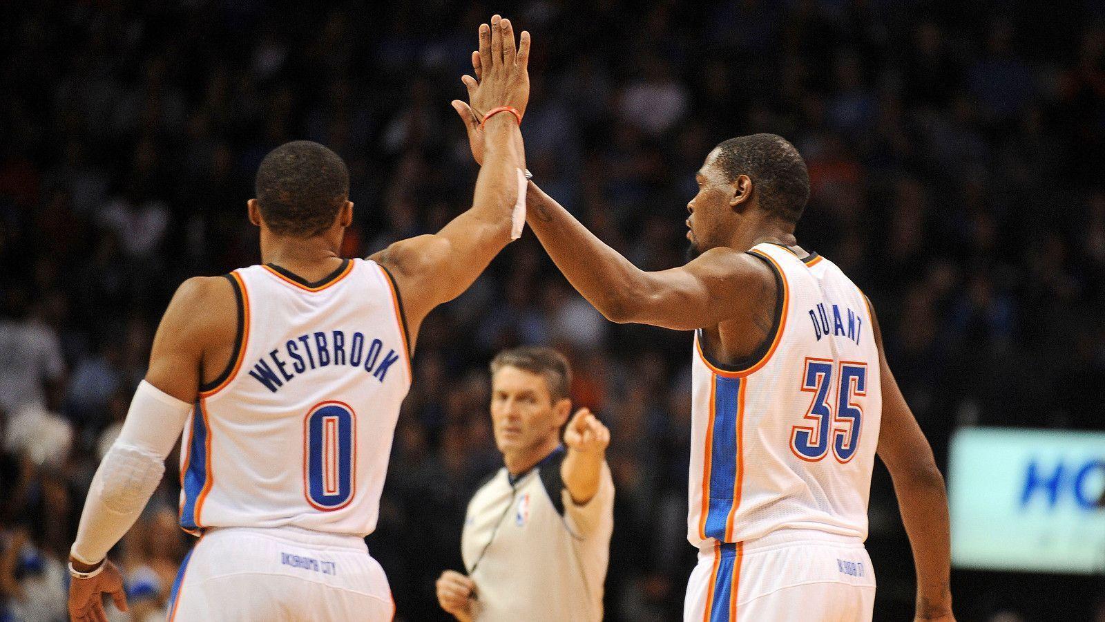 Kevin Durant And Russell Westbrook 2015 Wallpaper