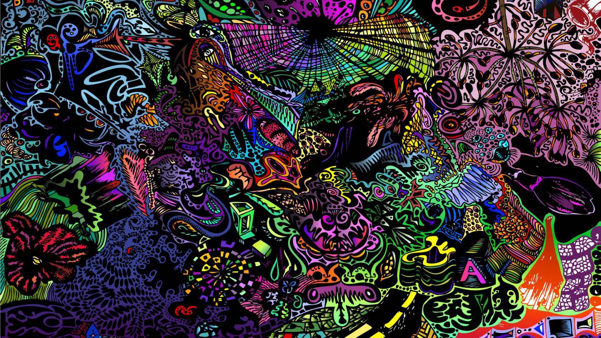 Miscellaneous Digital Art Trippy Colorful Wallpaper
