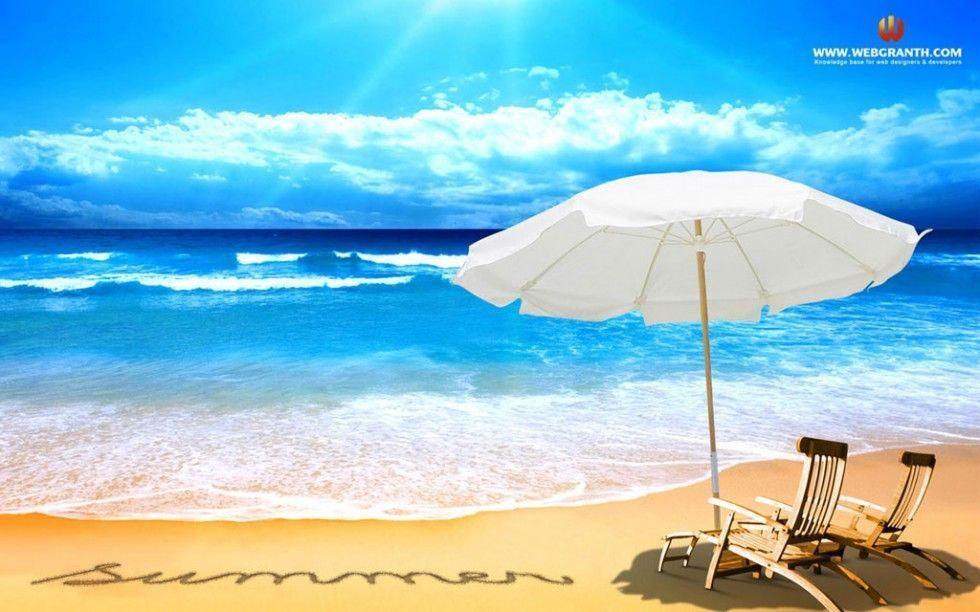 Summer Beach Background Widescreen 2 HD Wallpaper. Hdimges