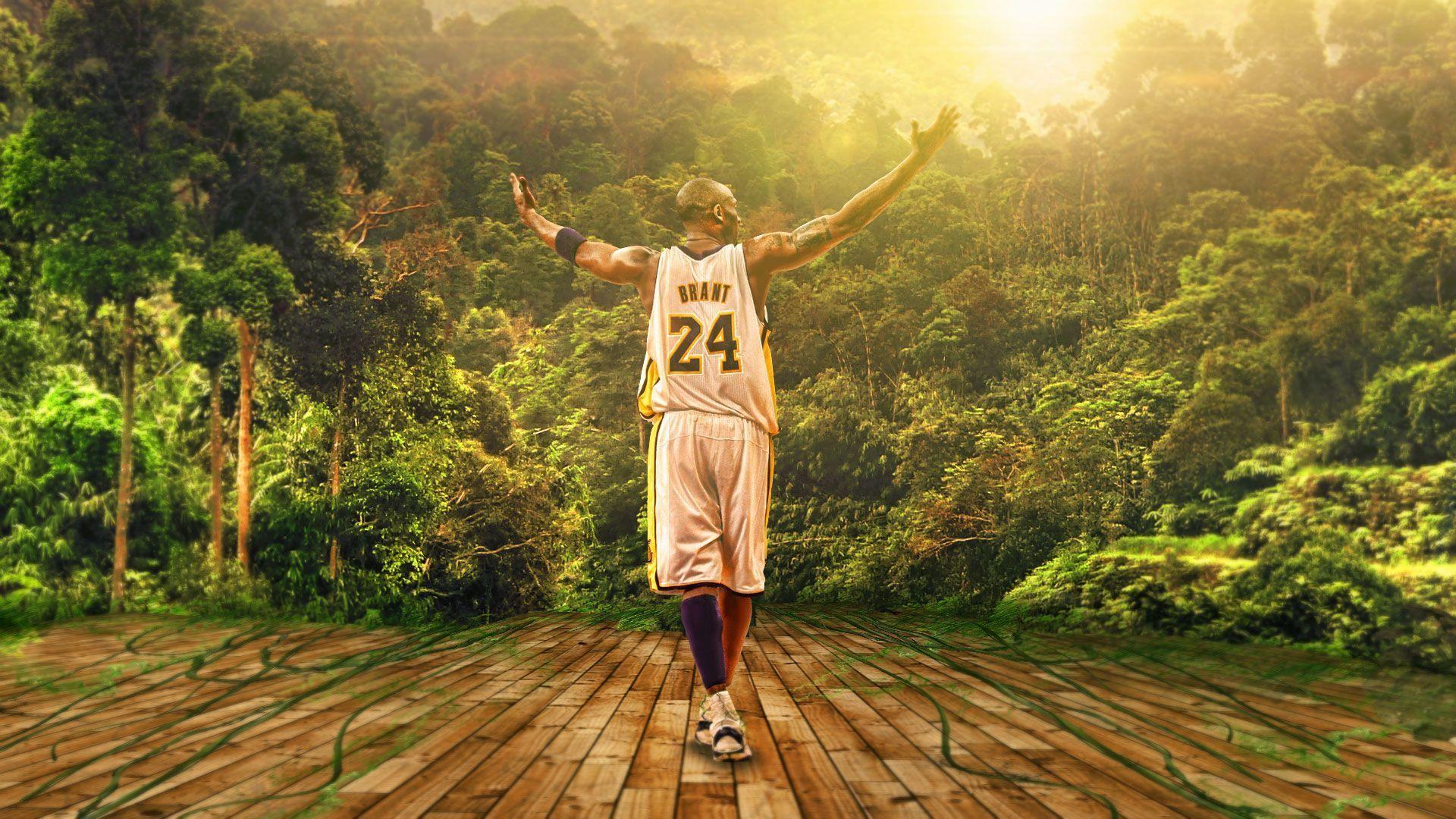 Kobe Bryant Lakers Jungle Wide or HD. Male Celebrities Wallpaper