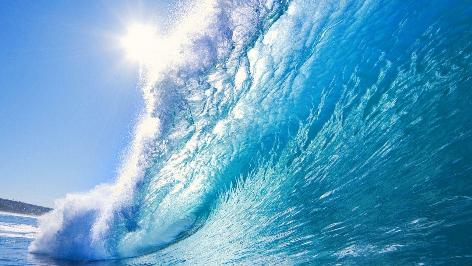 Ocean Waves background in 1600x900 resolution. HD & Widescreen