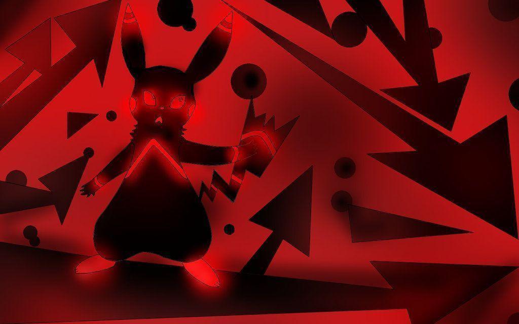 Red Neon Pikachu Brother(wallpaper)