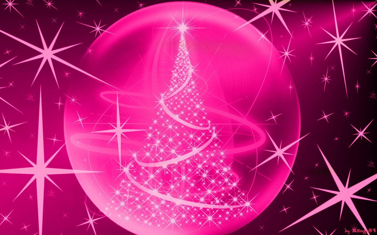 Xmas Stuff For > Pink Christmas Lights Wallpaper