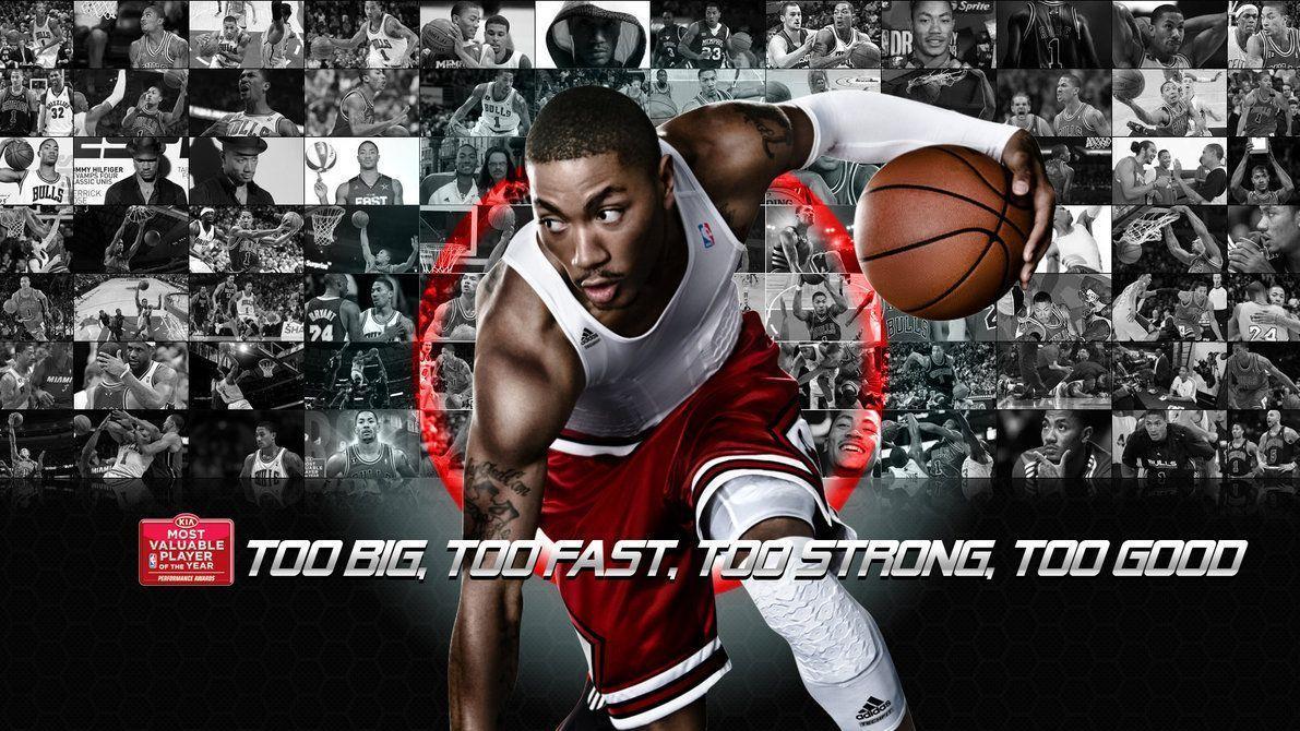 QQ Wallpaper: Chicago Bulls NBA MVP Derrick Rose Wallpaper