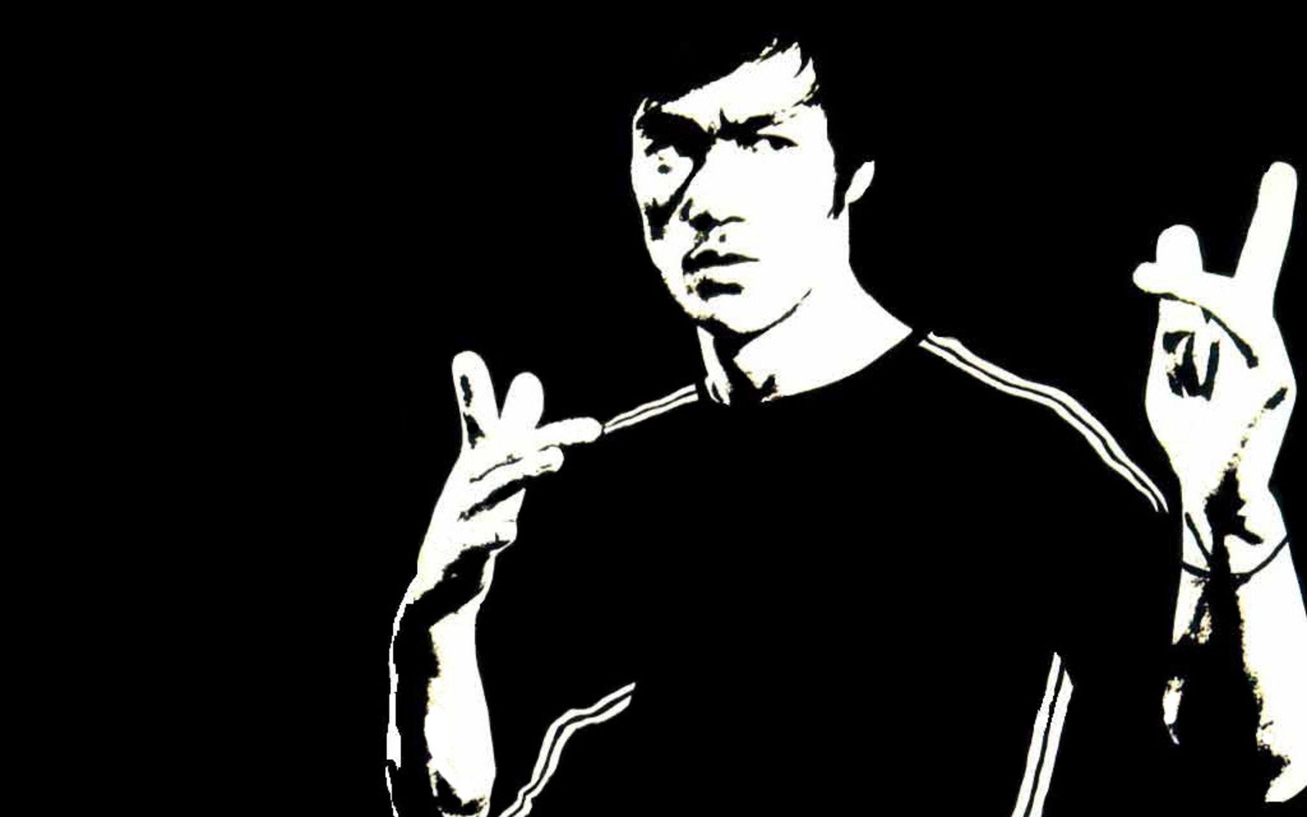 Bruce Lee HD Wallpaper Black WhiteHd Black And White White
