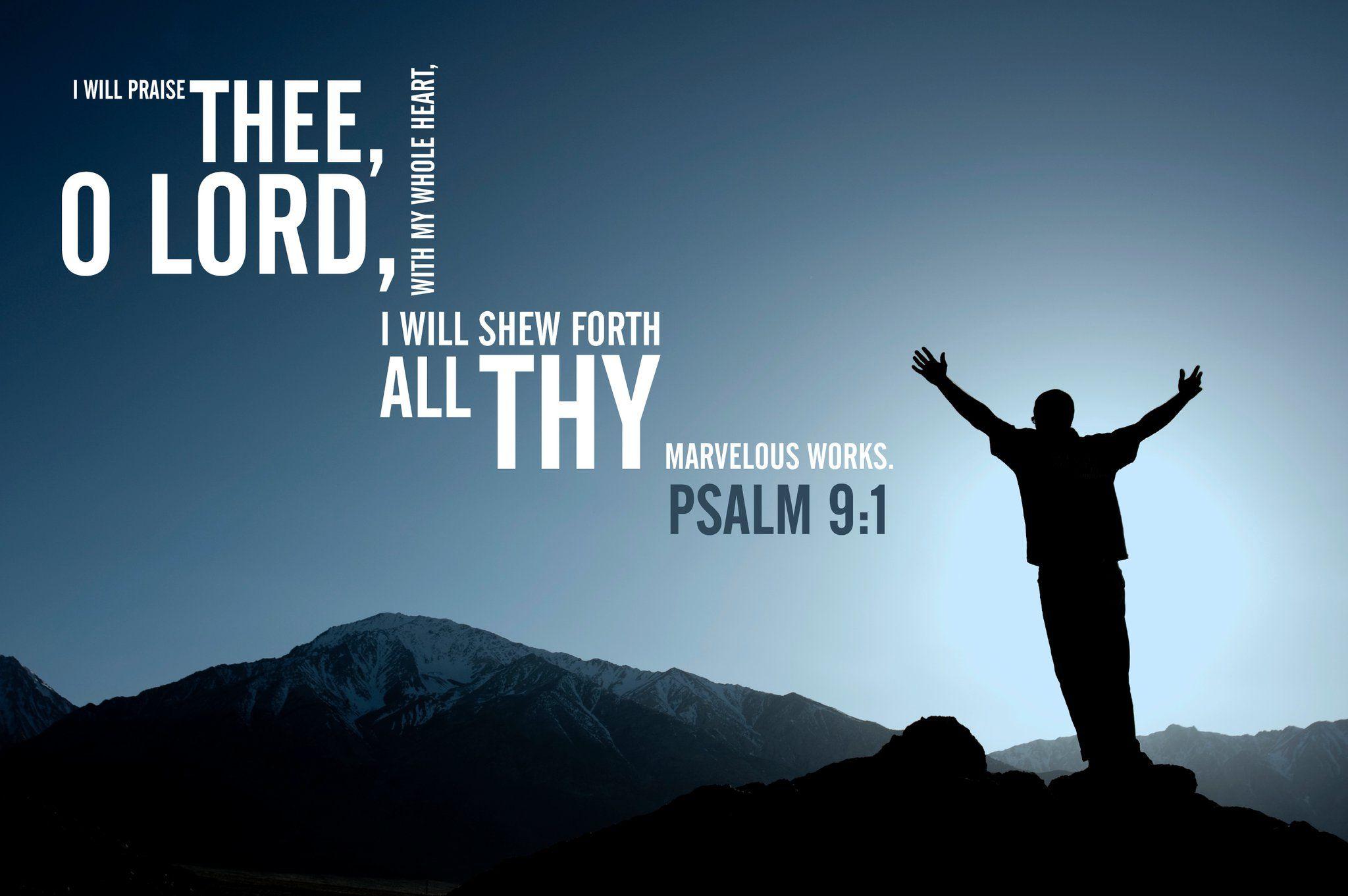 Psalm 9:1 Scripture HD Wallpaper