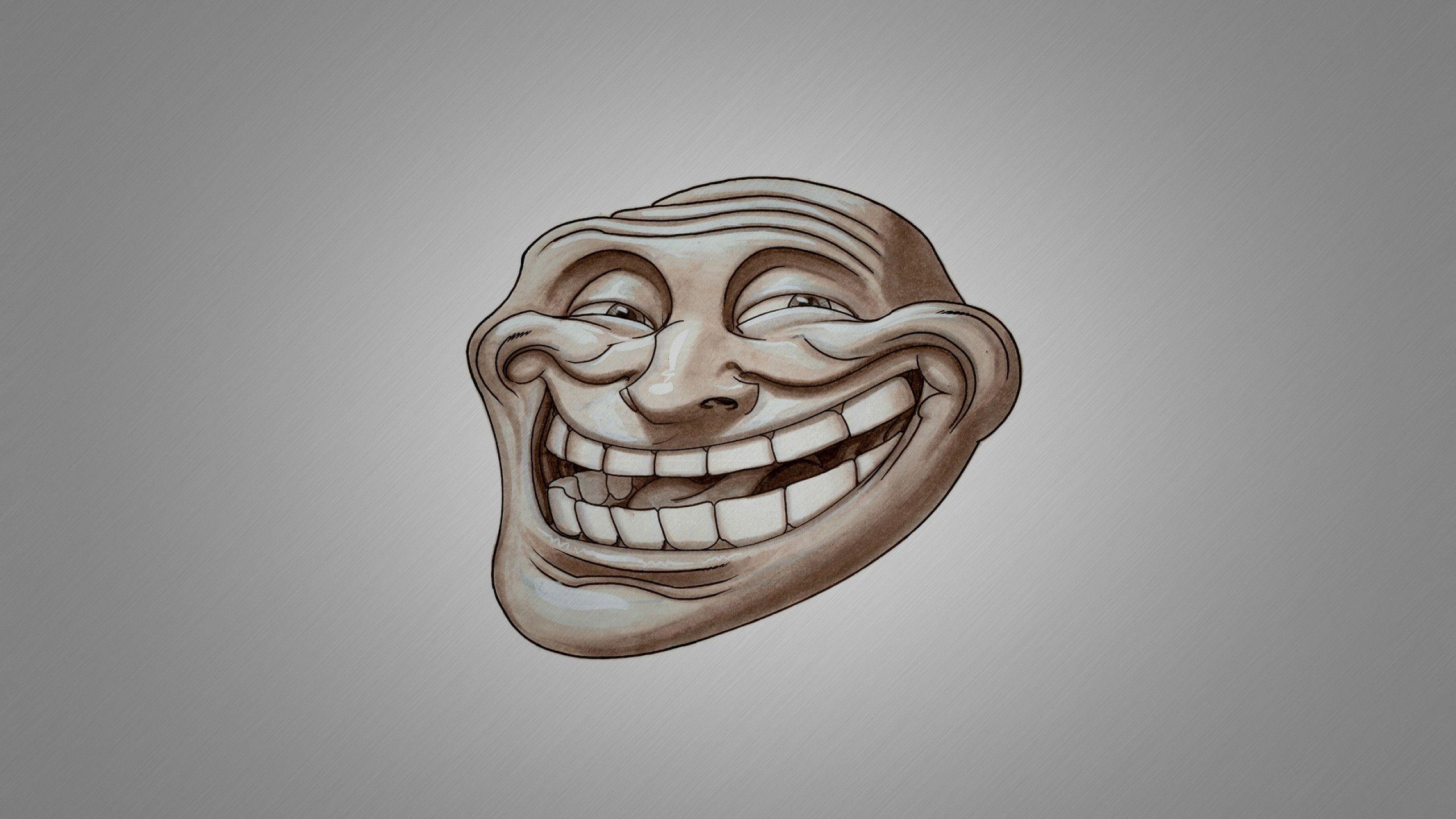 Download Wallpaper 2560x1440 troll, face, smile Mac iMac 27 HD