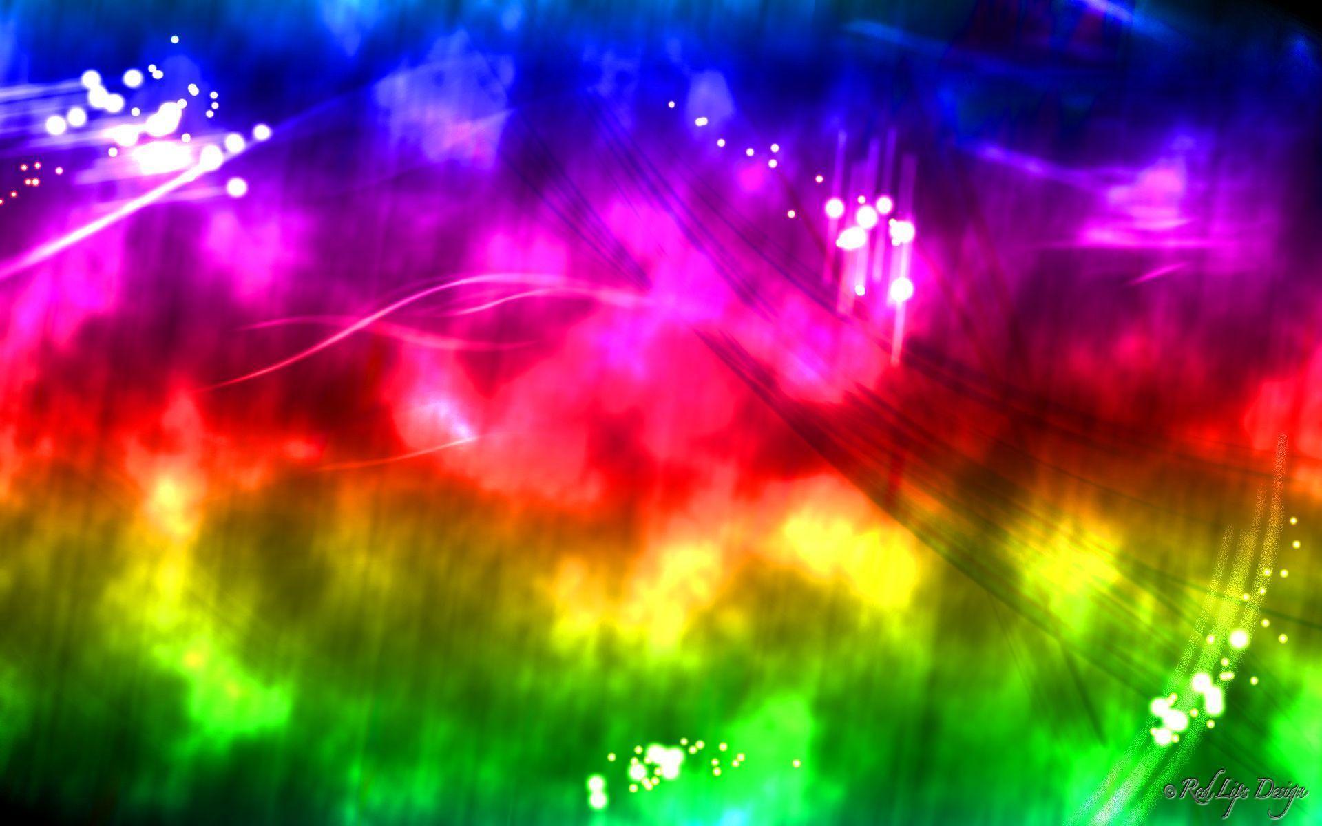 Wallpaper For > Neon Rainbow Wallpaper
